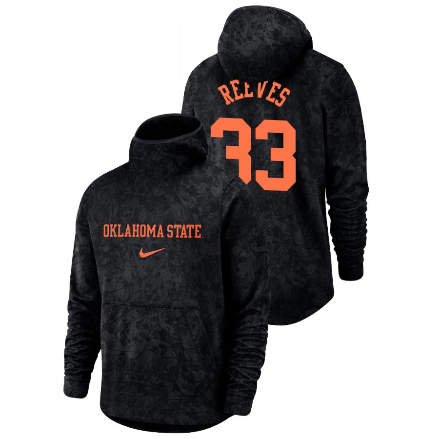 men's oklahoma state cowboys trey reeves team logo pullover black basketball spotlight hoodie