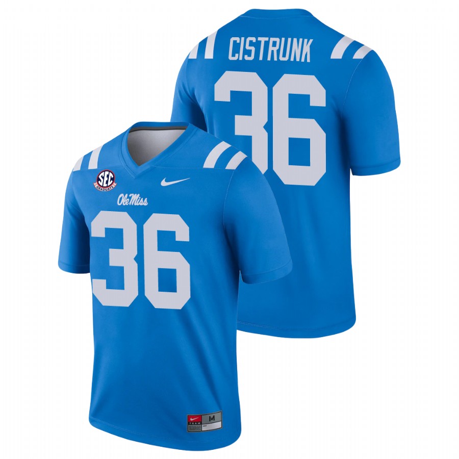 men's ole miss rebels ashanti cistrunk alternate legend college football blue jersey