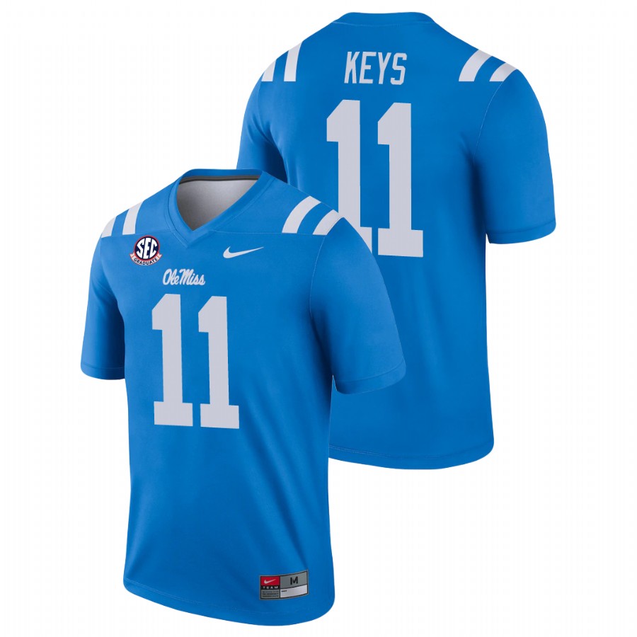 men's ole miss rebels austin keys alternate legend college football blue jersey