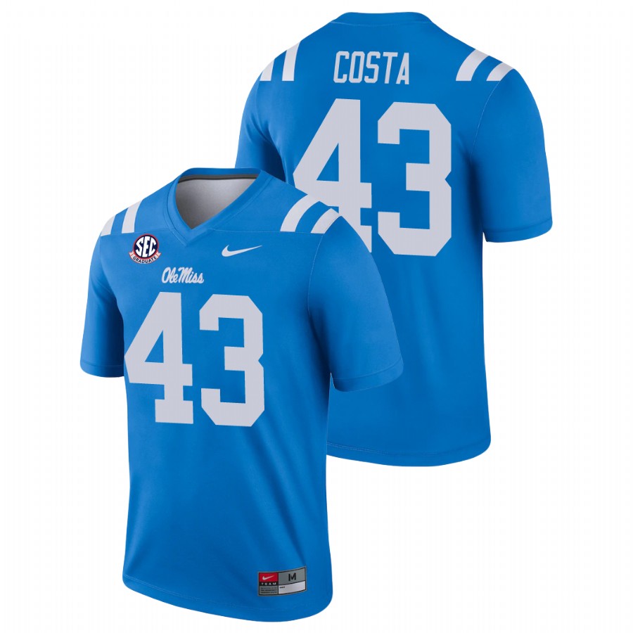 men's ole miss rebels caden costa alternate legend college football blue jersey