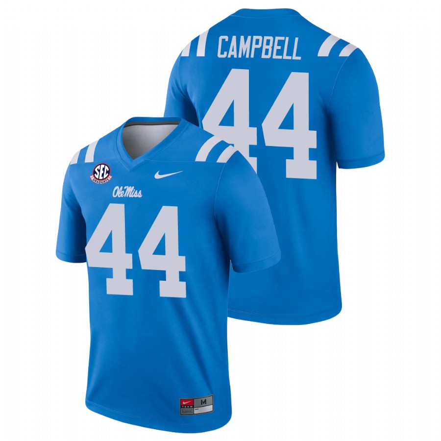 men's ole miss rebels chance campbell alternate legend college football blue jersey