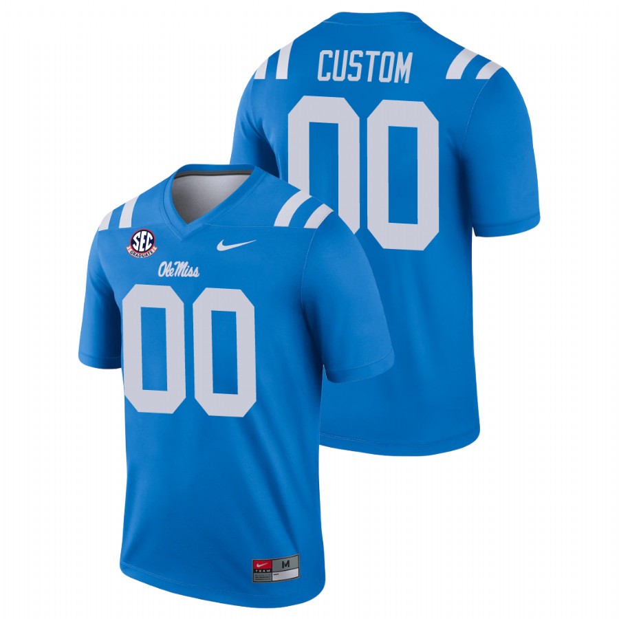 men's ole miss rebels custom alternate legend college football blue jersey