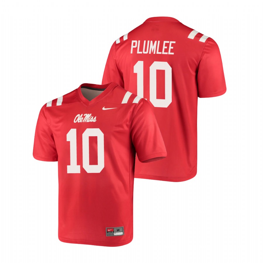 men's ole miss rebels john rhys plumlee red legend football jersey