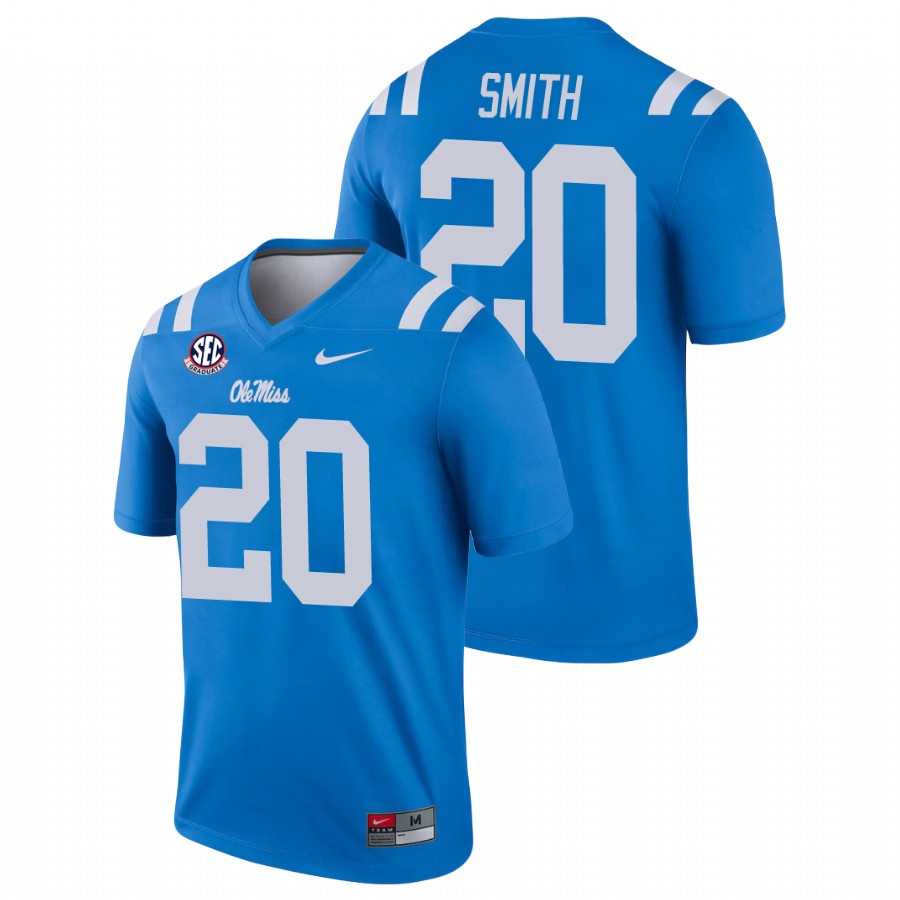 men's ole miss rebels keidron smith alternate legend college football blue jersey