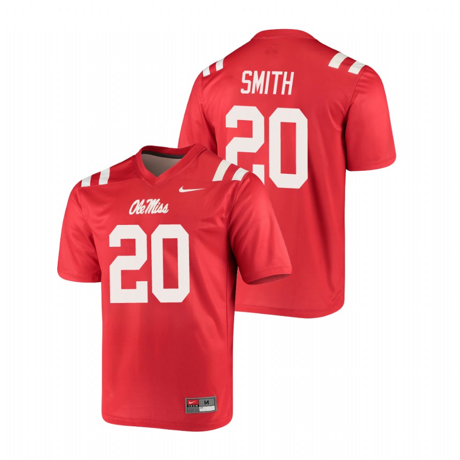 men's ole miss rebels keidron smith red legend football jersey