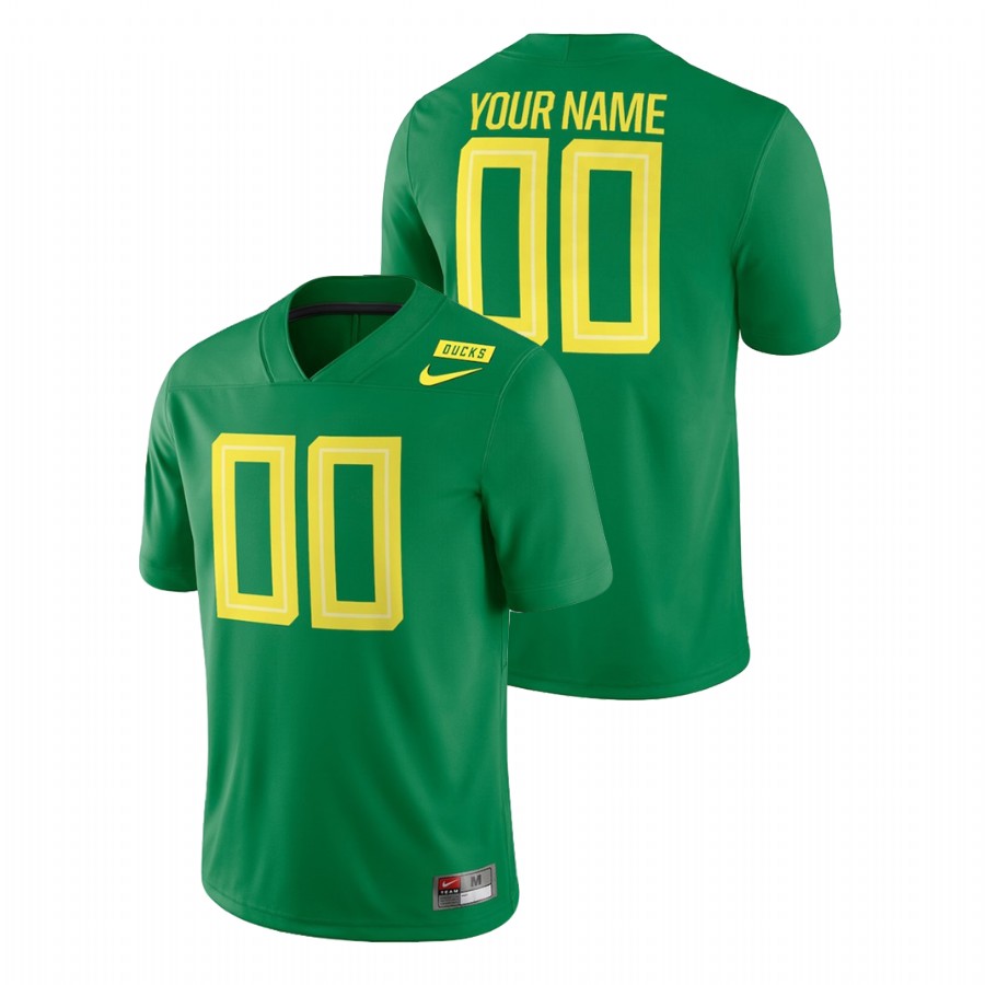 men's oregon ducks 00 custom apple green college football game jersey