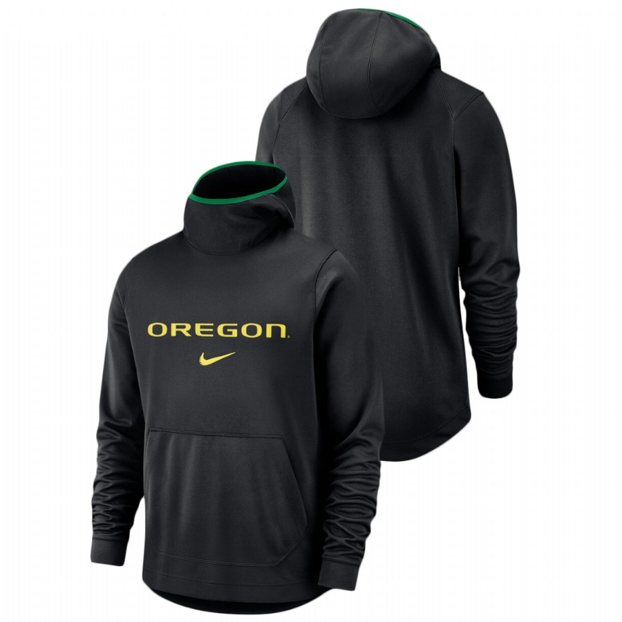 men's oregon ducks black basketball spotlight team logo hoodie