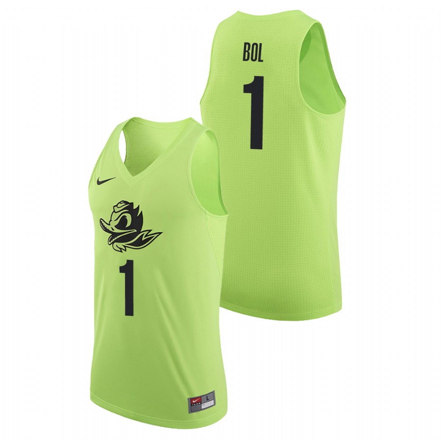 men's oregon ducks bol bol apple green authentic college basketball jersey 0a