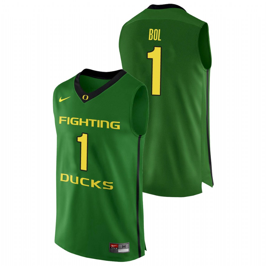 men's oregon ducks bol bol apple green authentic college basketball jersey