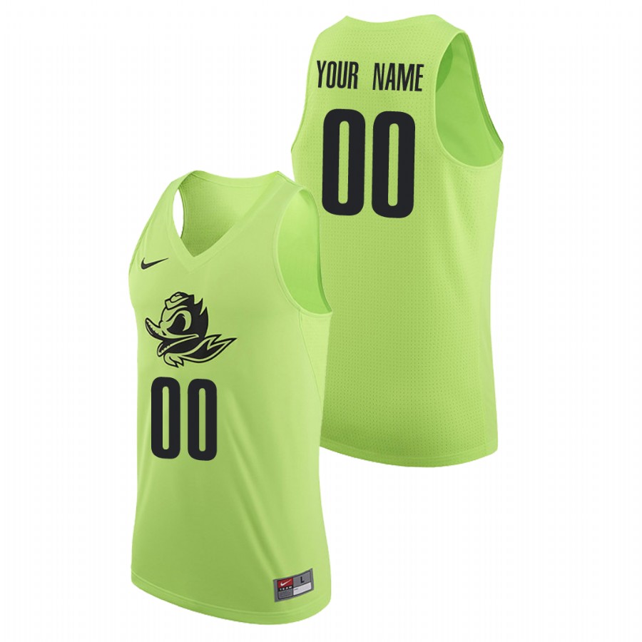 men's oregon ducks custom apple green authentic college basketball jersey 0a