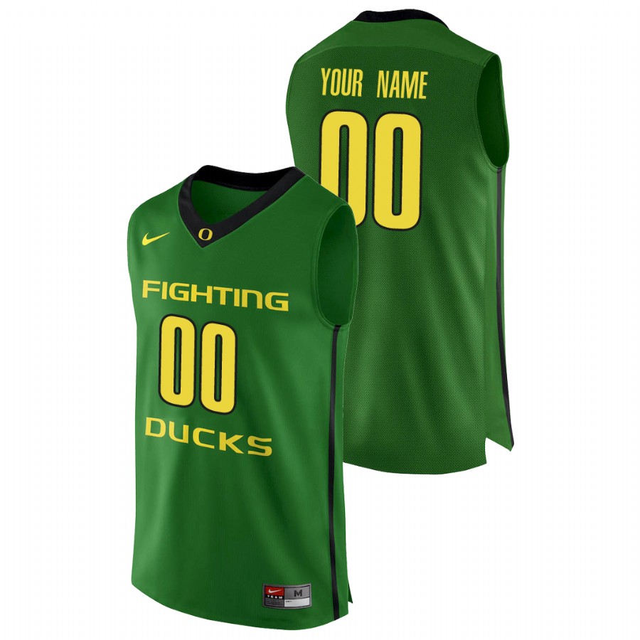 men's oregon ducks custom apple green authentic college basketball jersey