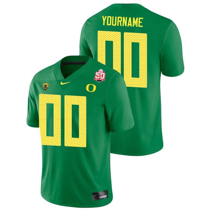 men's oregon ducks custom green 2021 fiesta bowl game jersey