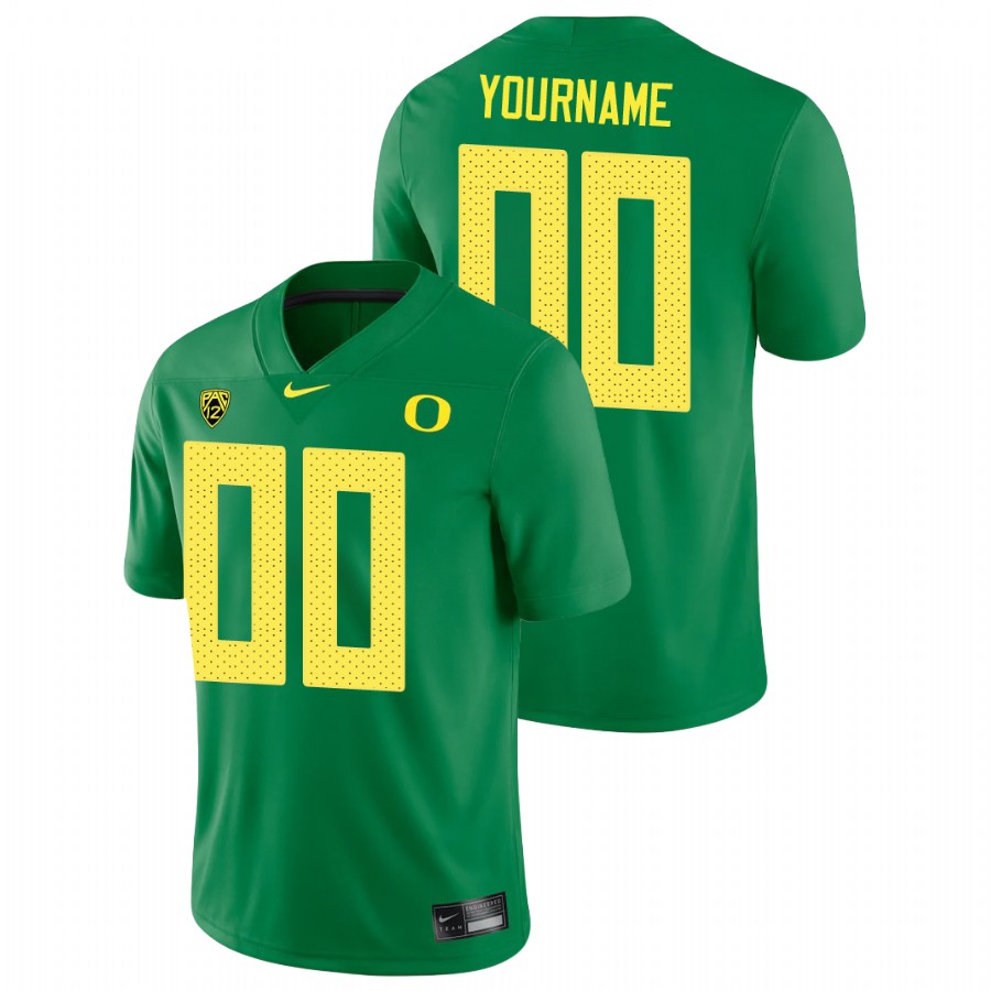 men's oregon ducks custom green college football game jersey