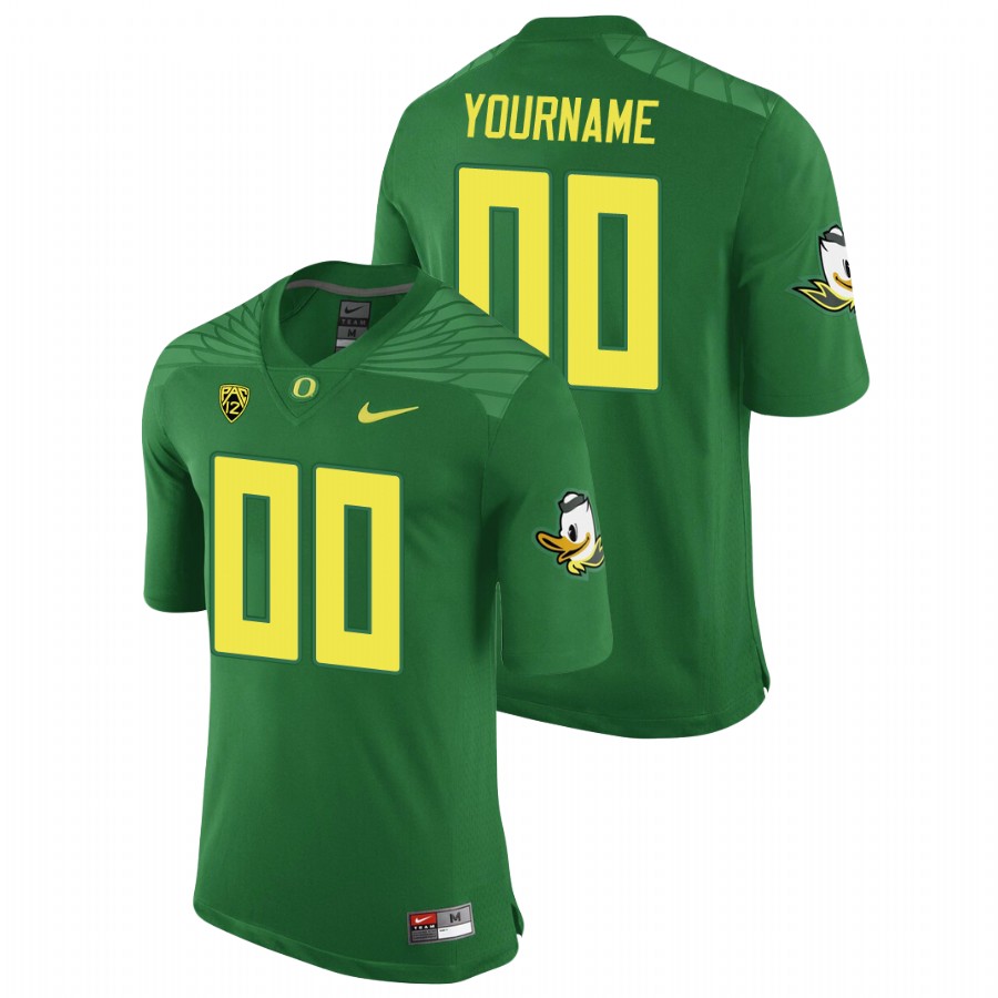 men's oregon ducks custom green replica game football jersey