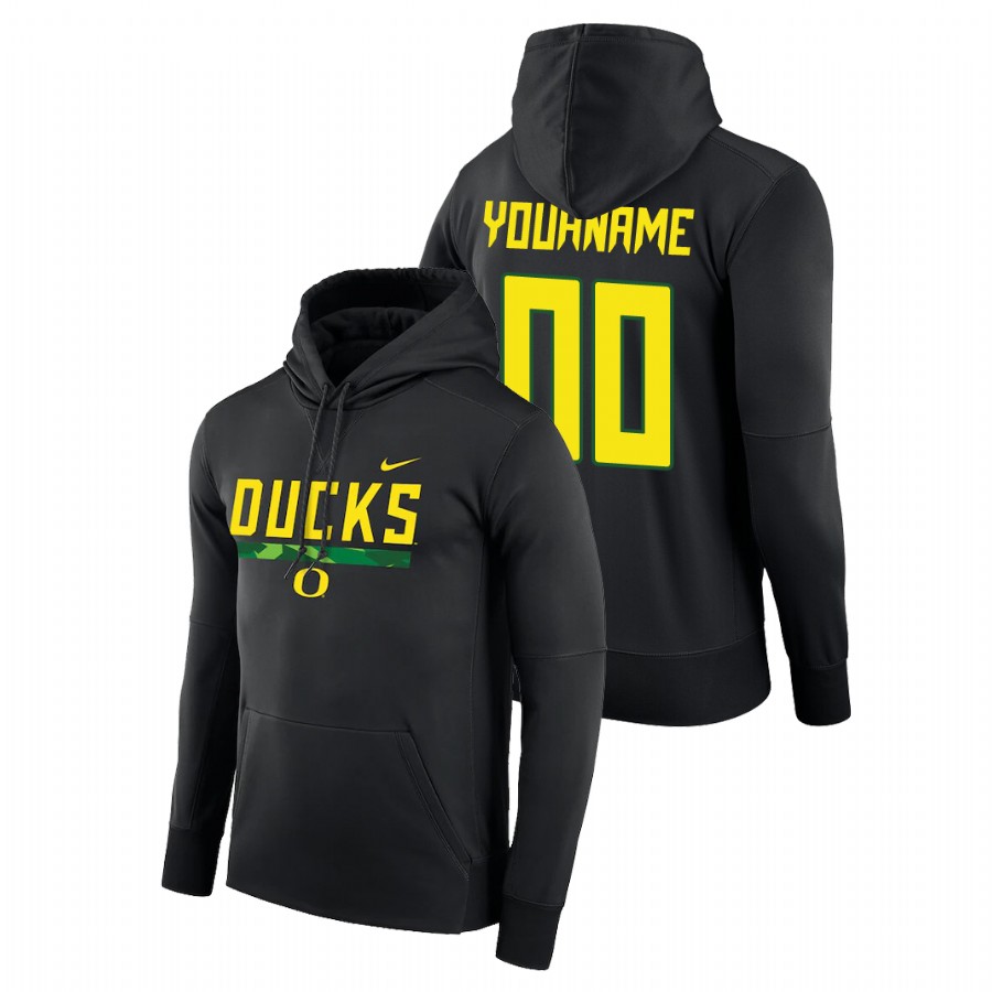men's oregon ducks custom performance pullover black team dna hoodie