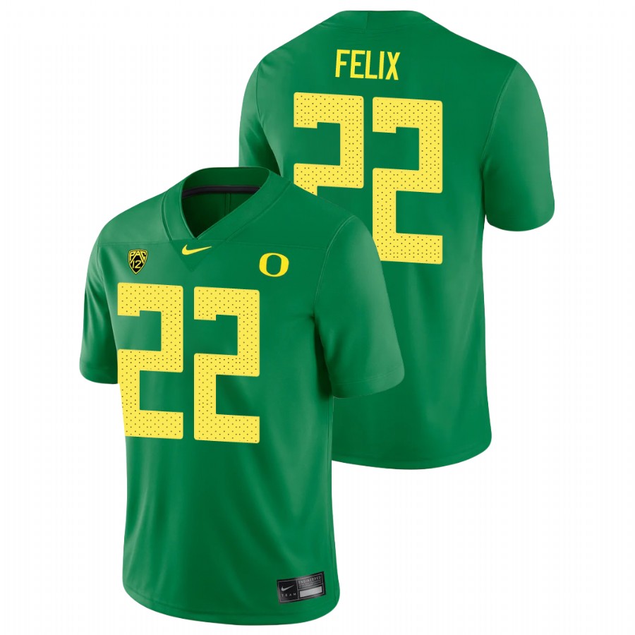 men's oregon ducks darrian felix green college football game jersey