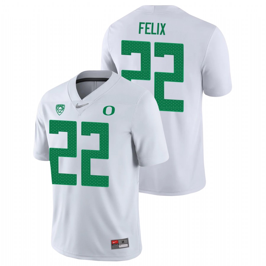 men's oregon ducks darrian felix white game college football jersey 0a