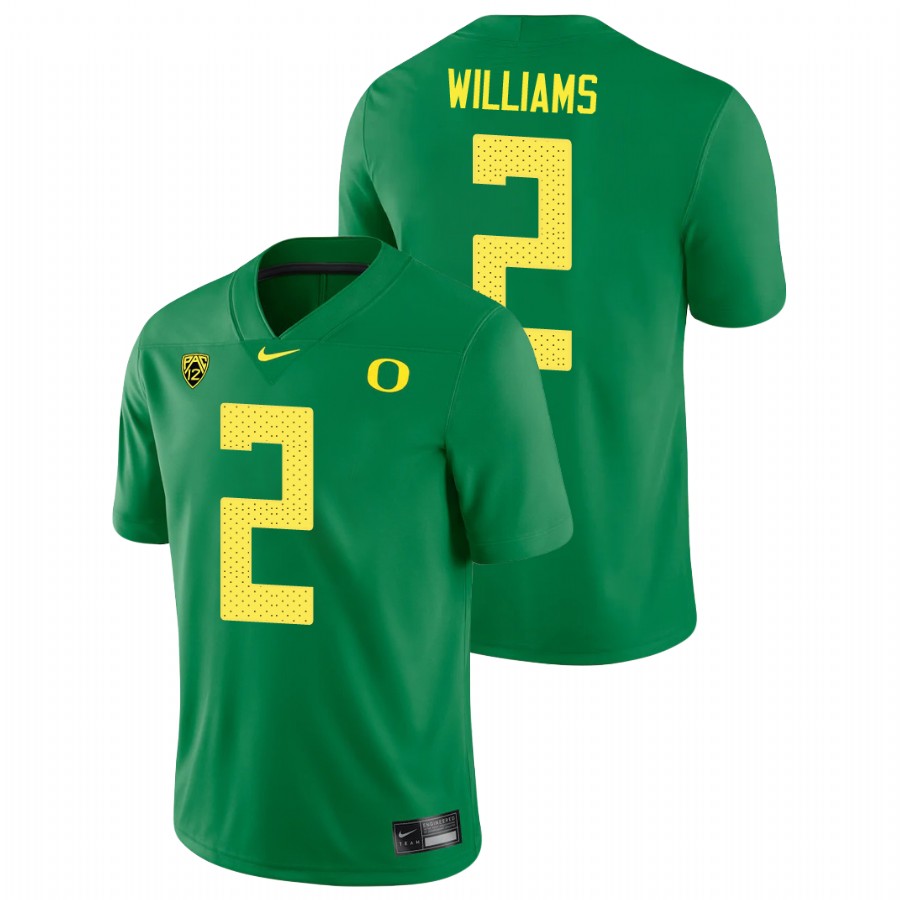 men's oregon ducks devon williams green college football game jersey