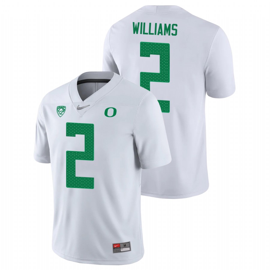 men's oregon ducks devon williams white game college football jersey 0a