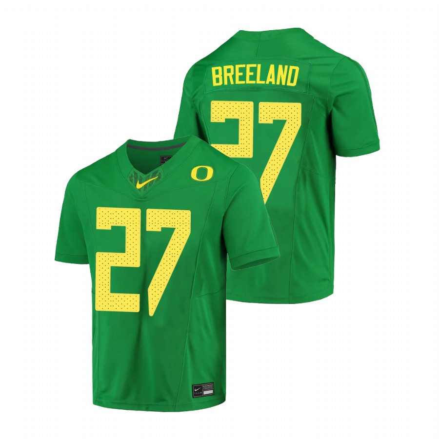 men's oregon ducks jacob breeland green limited football jersey