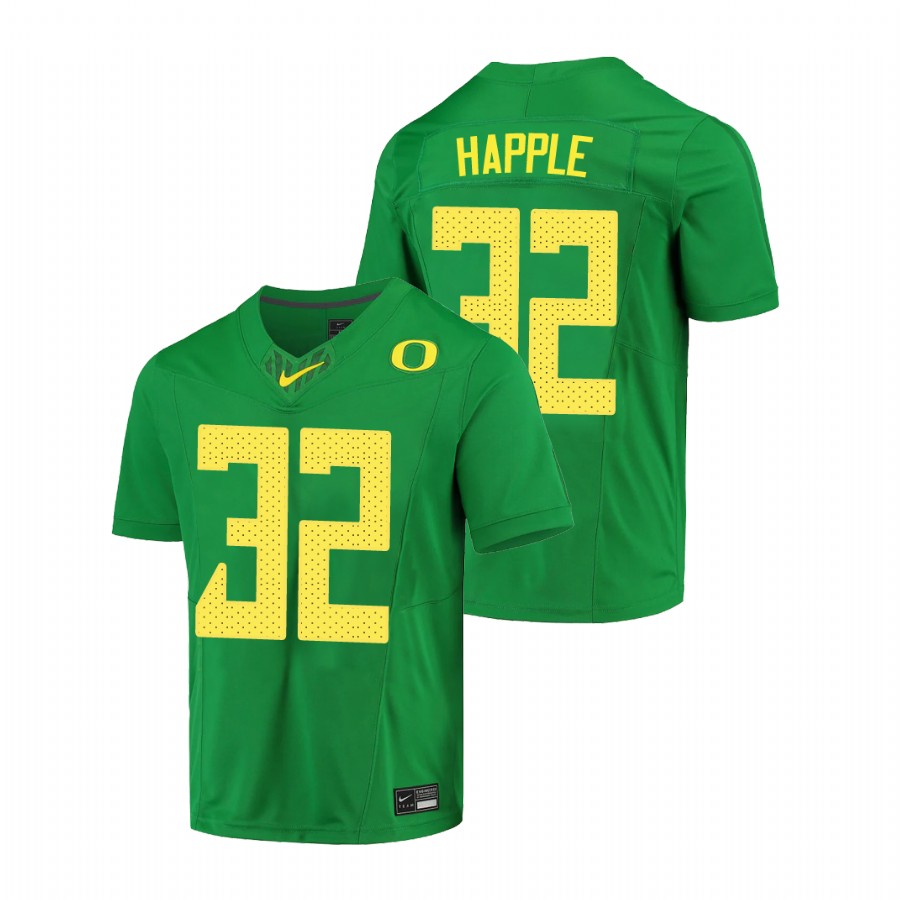 men's oregon ducks jordan happle green limited football jersey