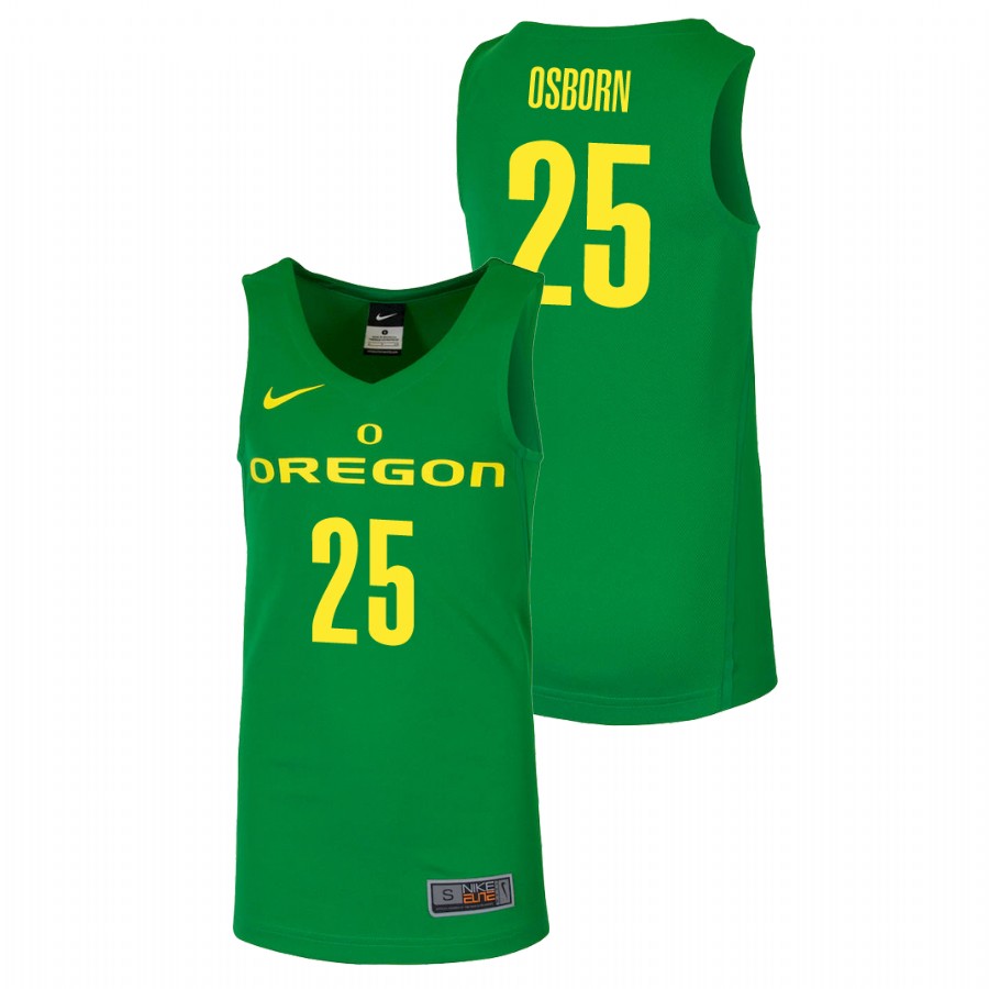 men's oregon ducks luke osborn green replica college basketball jersey