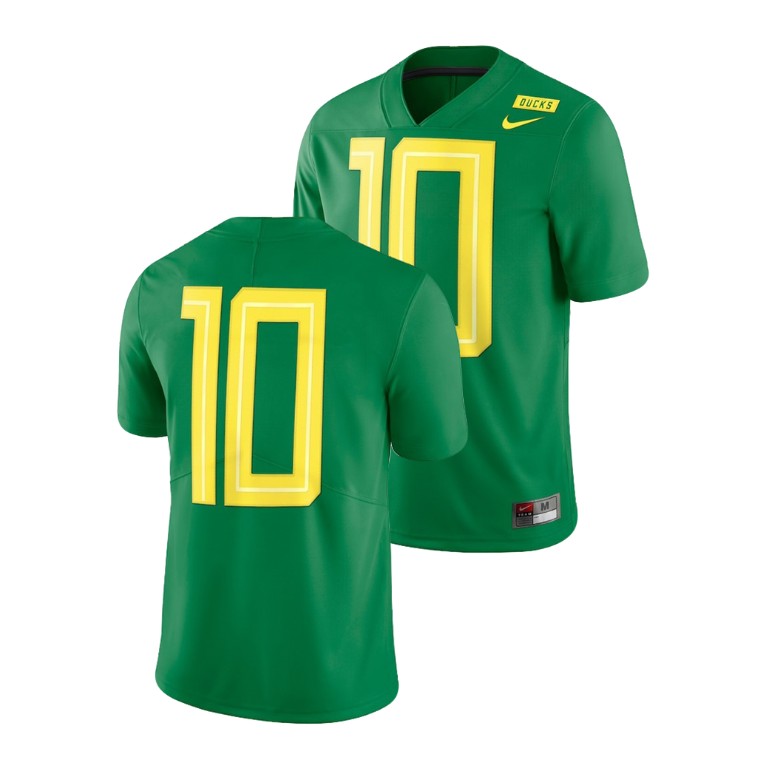 men's oregon ducks nike 10 apple green 2018 mighty oregon football limited jersey