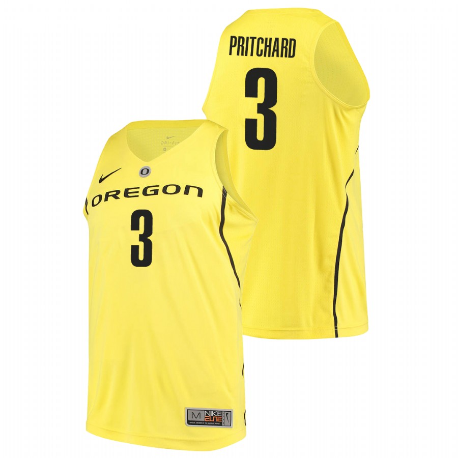 men's oregon ducks payton pritchard yellow authentic college basketball jersey