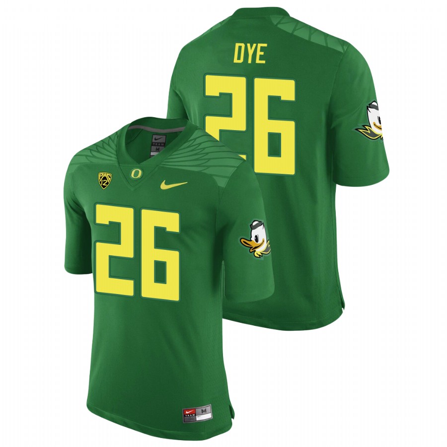 men's oregon ducks travis dye green replica game football jersey