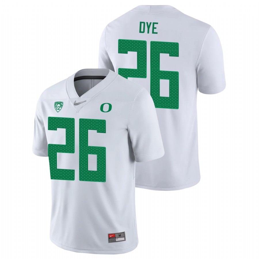 men's oregon ducks travis dye white game college football jersey 0a