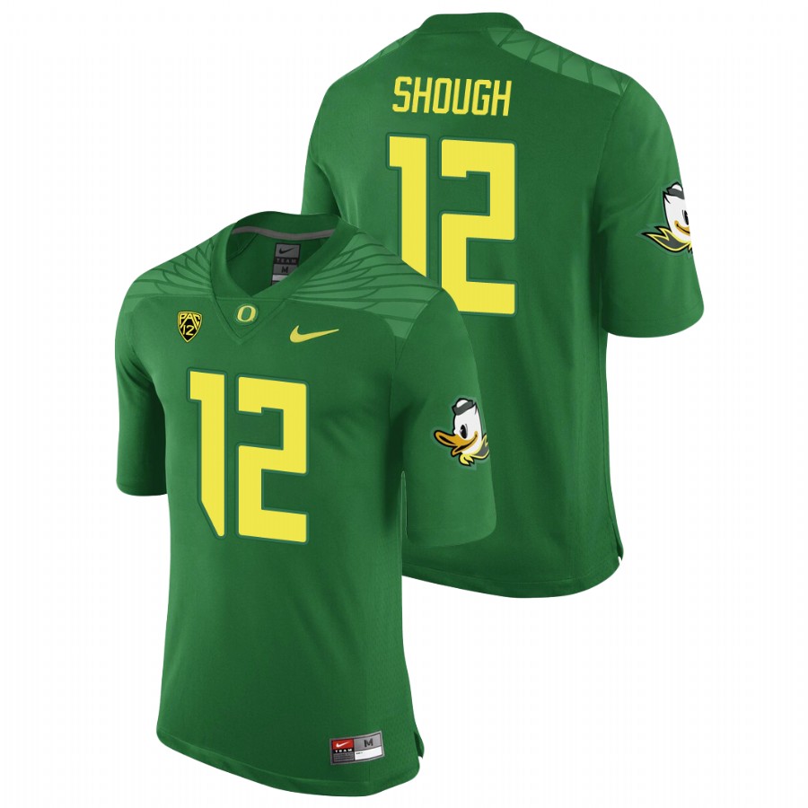 men's oregon ducks tyler shough green replica game football jersey