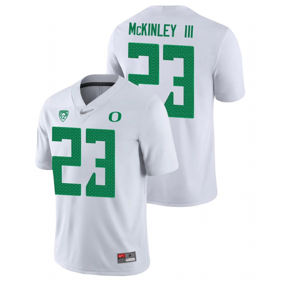 men's oregon ducks verone mckinley iii white game college football jersey 0a