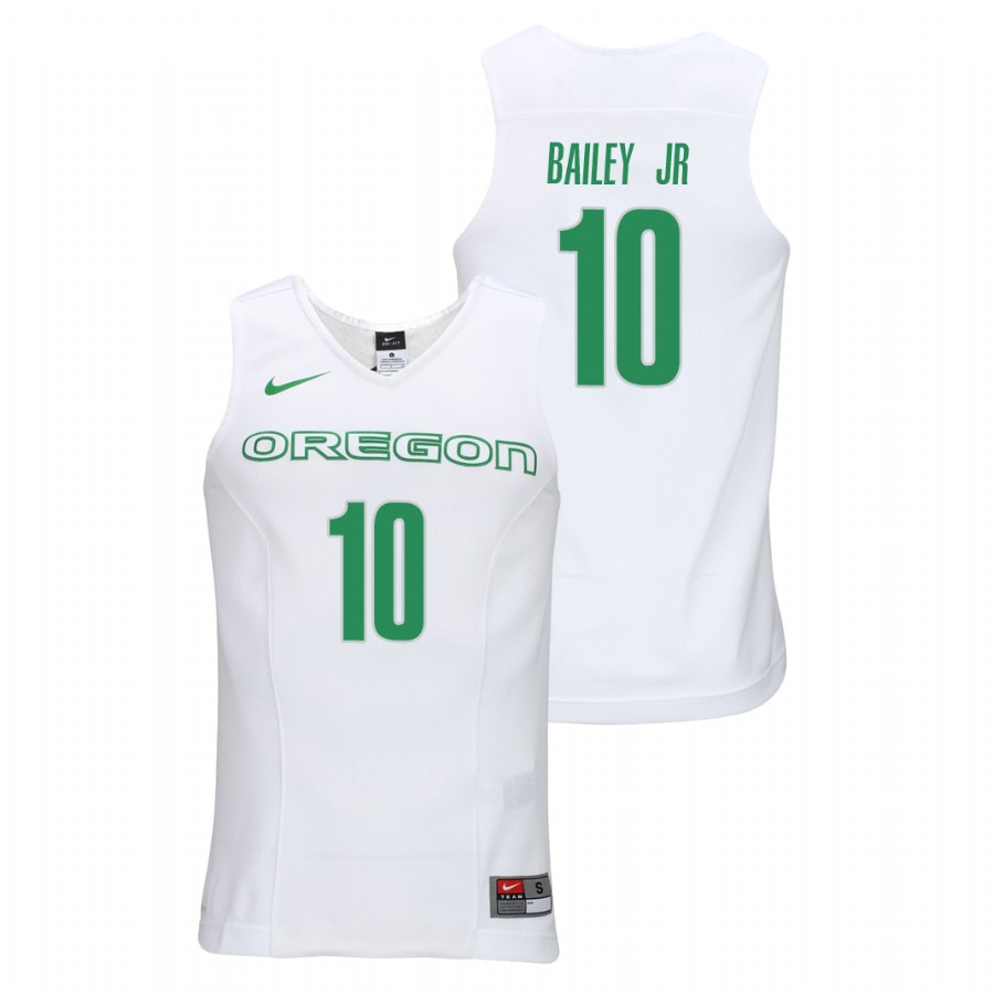 men's oregon ducks victor bailey jr. white elite authentic performance college basketball jersey