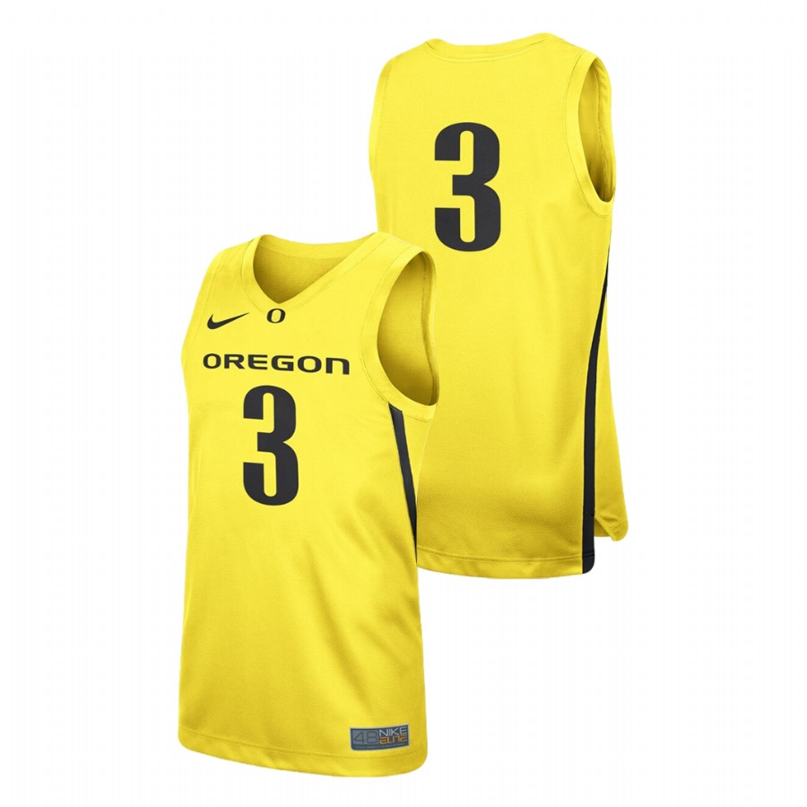 men's oregon ducks yellow replica jersey