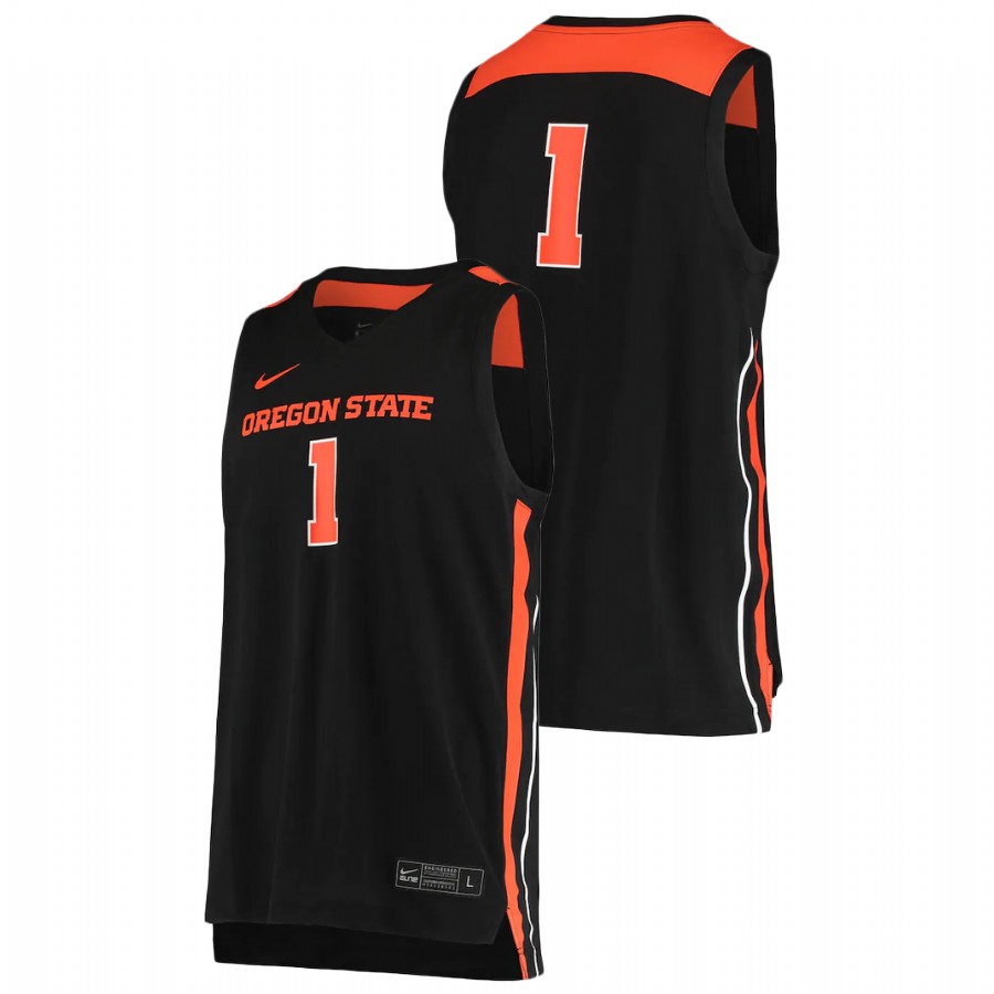 men's oregon state beavers basketball replica black jersey