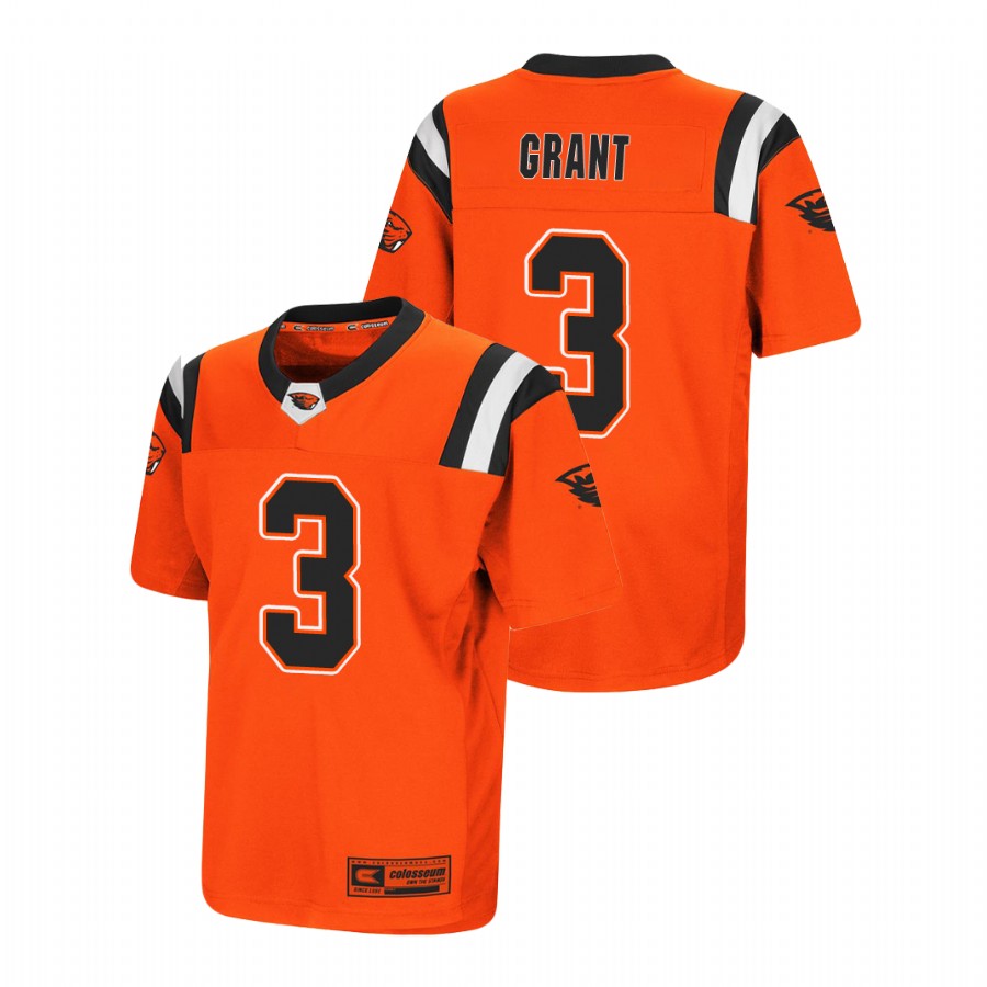 men's oregon state beavers jaydon grant orange replica college football jersey