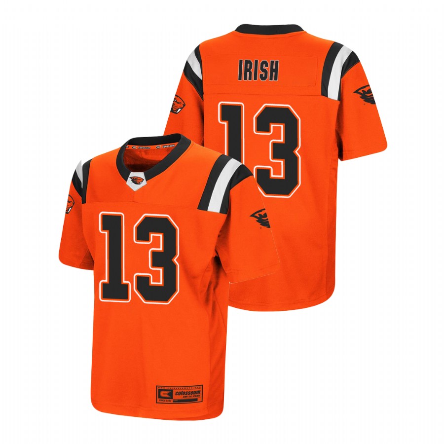 men's oregon state beavers jesiah irish orange replica college football jersey