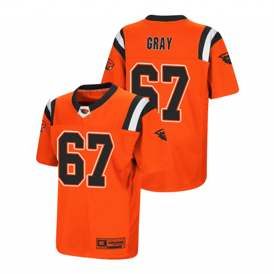 men's oregon state beavers joshua gray orange replica college football jersey