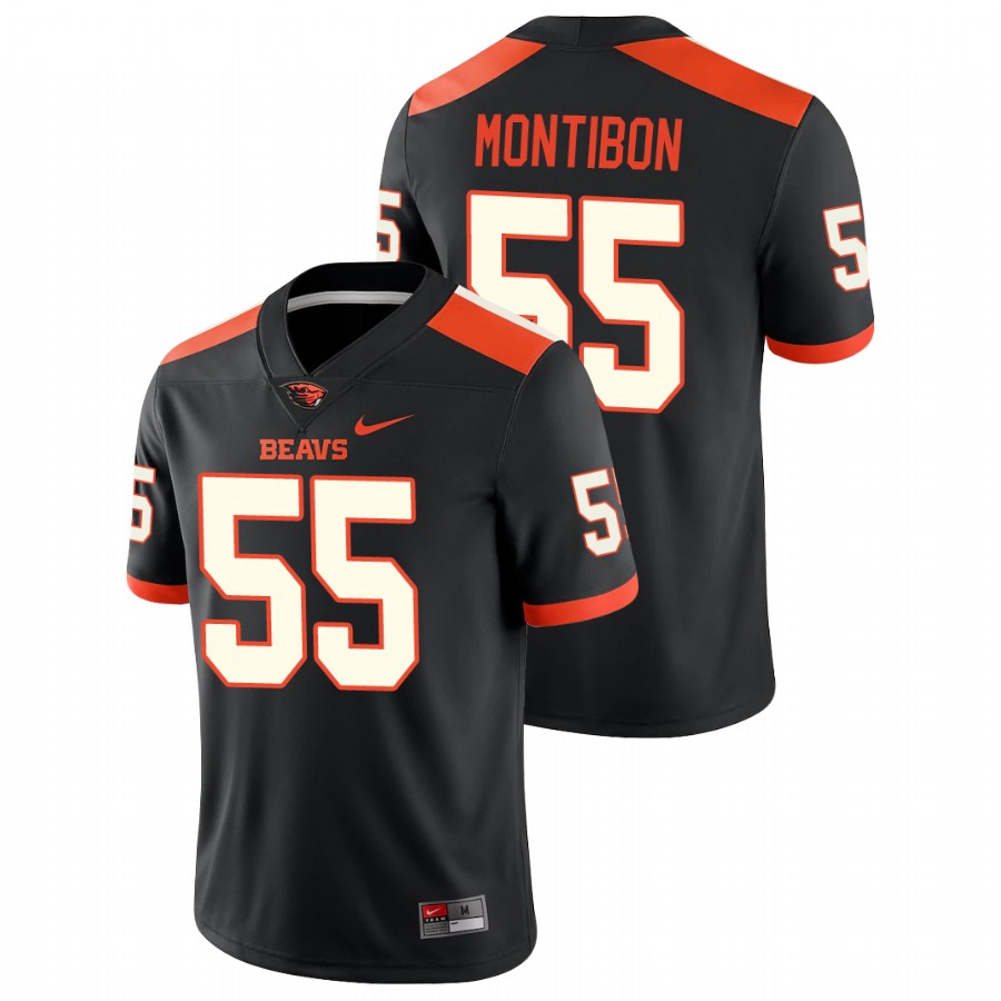 men's oregon state beavers keli'i montibon black college football game jersey