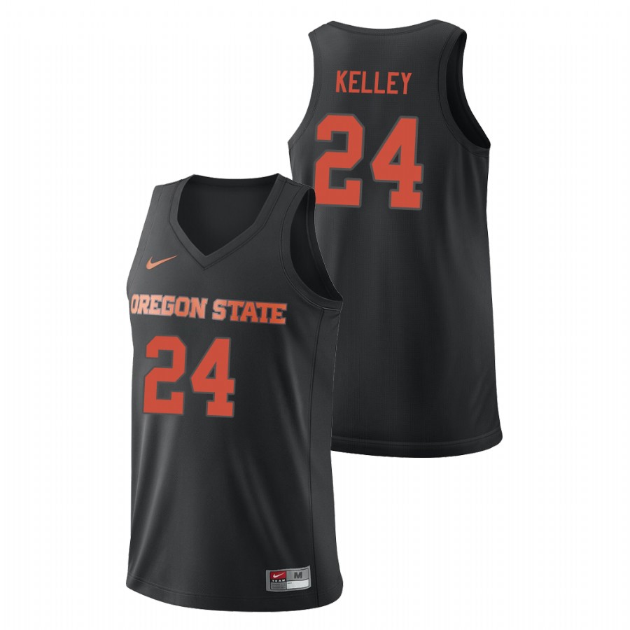 men's oregon state beavers kylor kelley black replica college basketball jersey