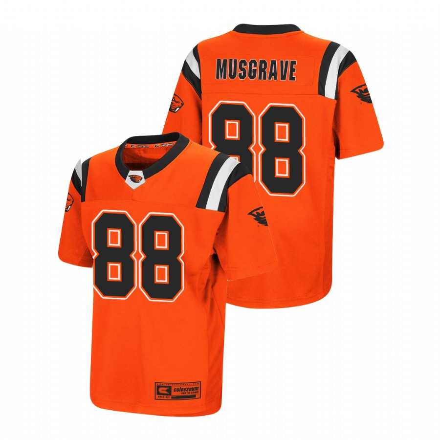 men's oregon state beavers luke musgrave orange replica college football jersey