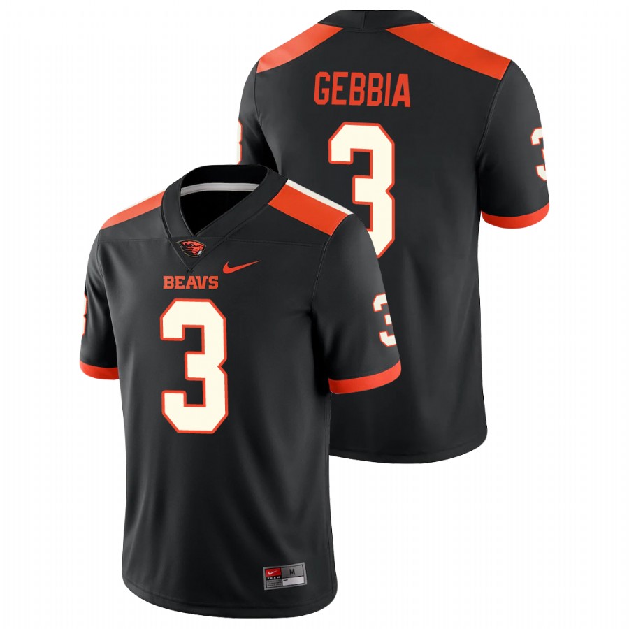 men's oregon state beavers tristan gebbia black college football game jersey