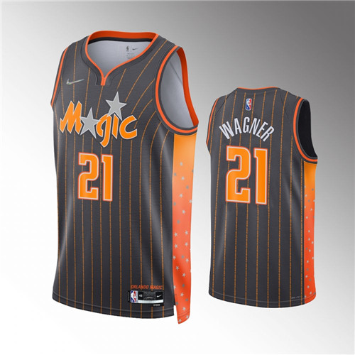 Orlando Magic Moritz Wagner 2021-22 75th Anniversary City Anthracite stitched Jersey #21
