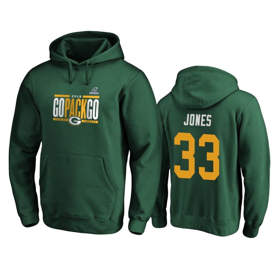 men's packers aaron jones green 2019 nfl playoffs hometown checkdown pullover hoodie