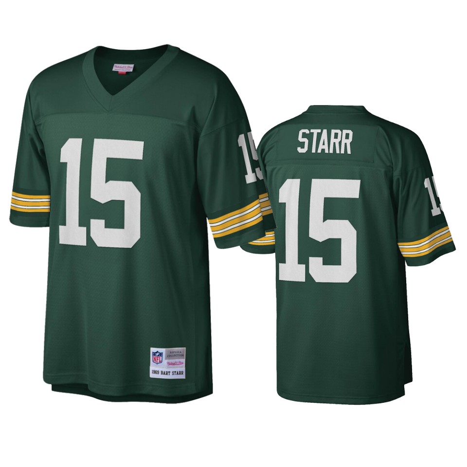 men's packers bart starr green legacy replica jersey 0a