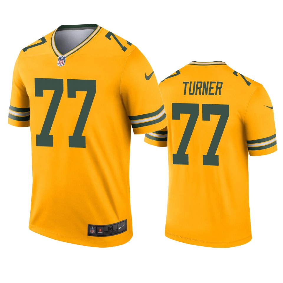 men's packers billy turner gold inverted legend jersey