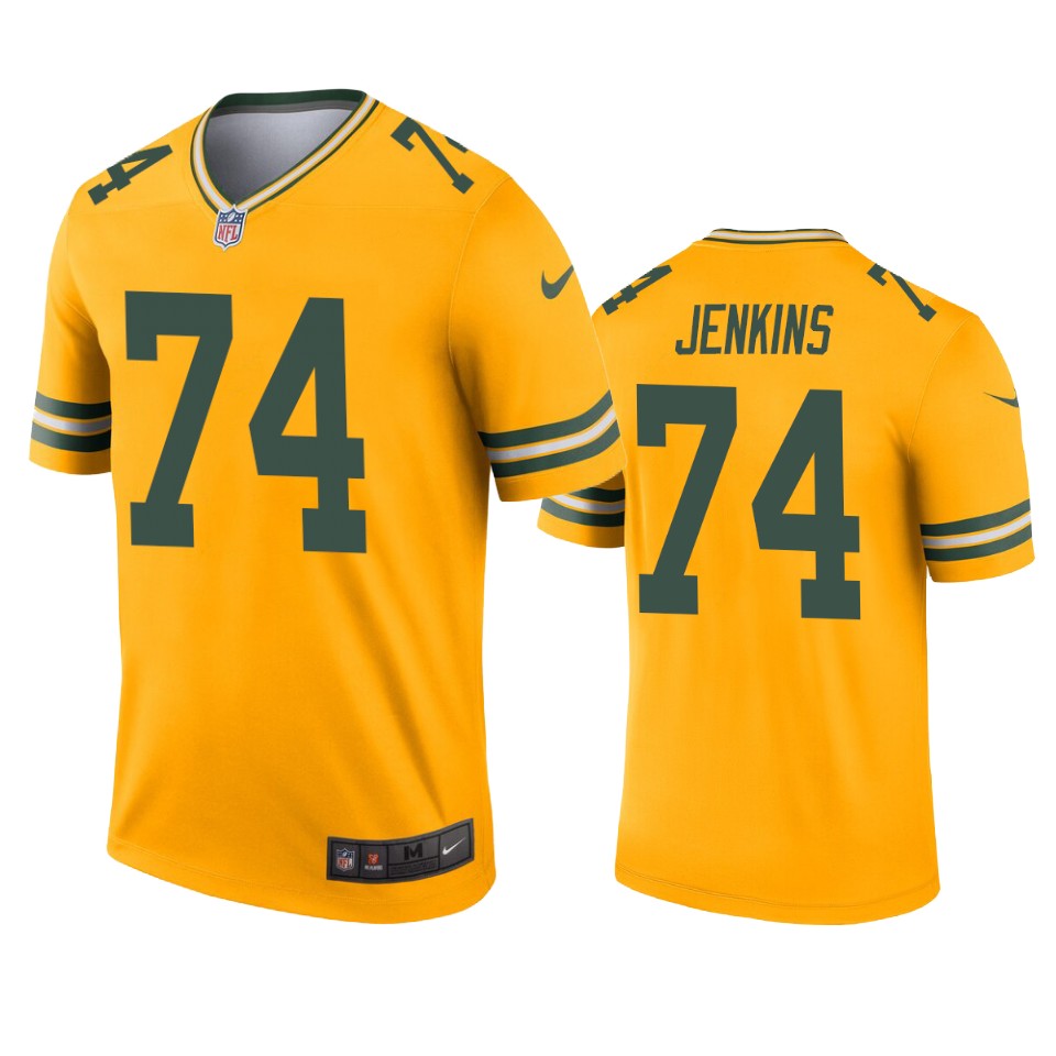 men's packers elgton jenkins gold inverted legend jersey