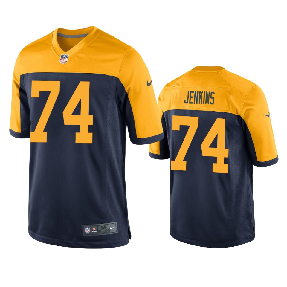 men's packers elgton jenkins navy game jersey