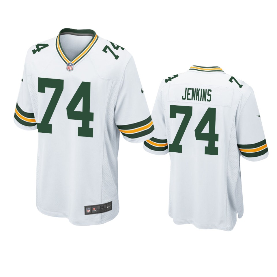 men's packers elgton jenkins white game jersey