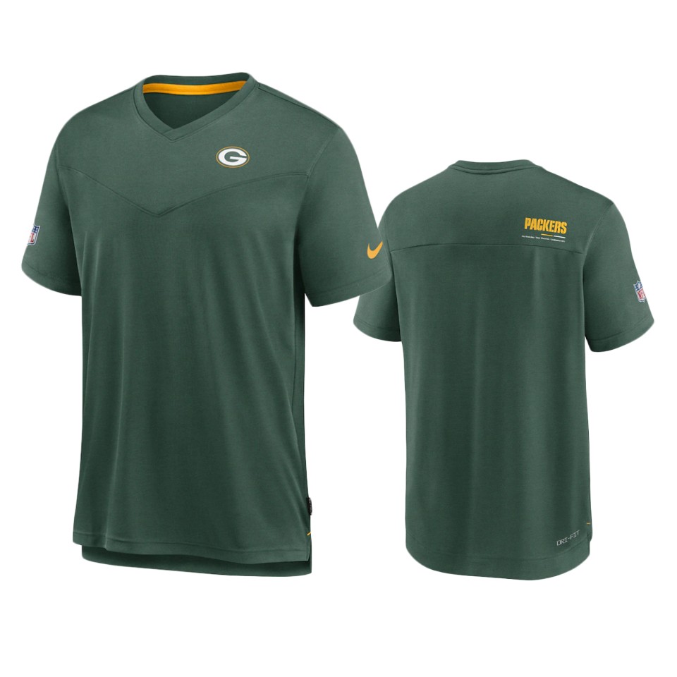 men's packers green sideline coach chevron t shirt